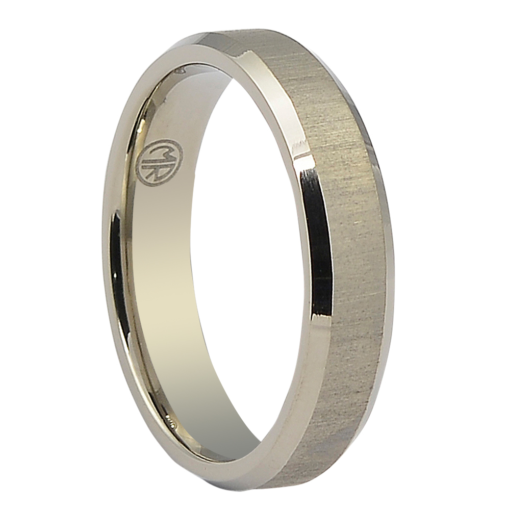 6mm Thin Line Stainless Steel Mens Ring (2 Colors)