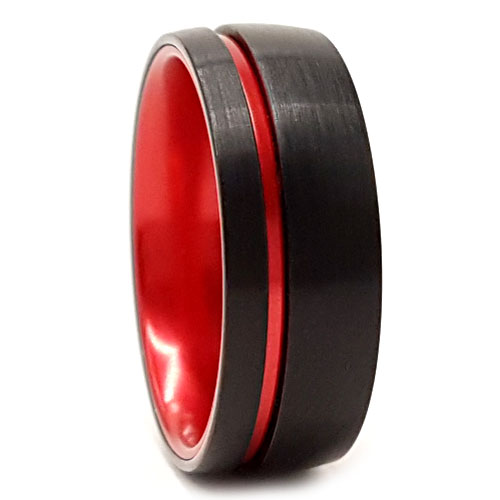 2.81 Carat Red Diamond Mens Ring, Unique Halo Wedding Ring 14K White Gold  Handmade Certified