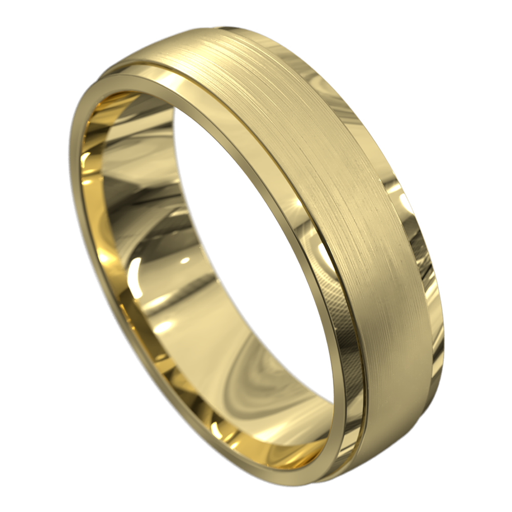 Distinctive Yellow Gold Men's Wedding Ring