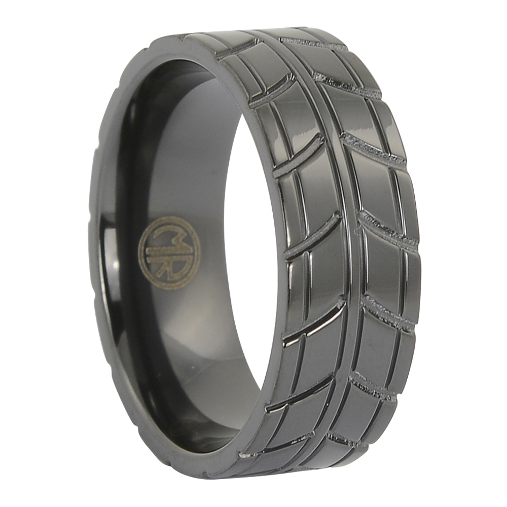 Black Tire Zirconium Ring