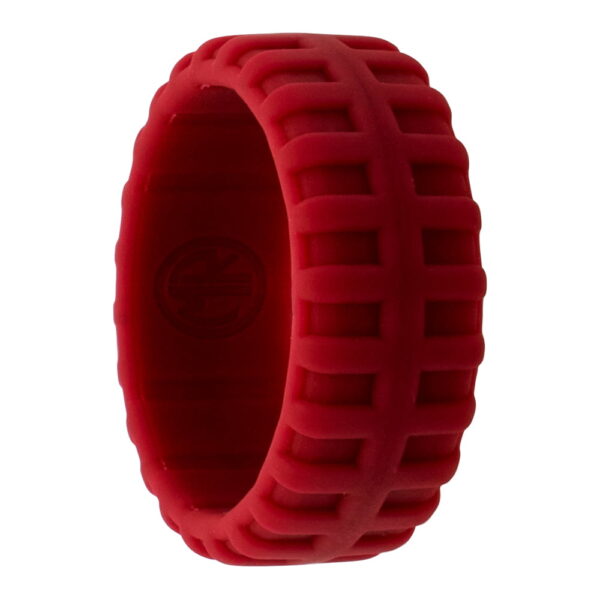 Tire Tread Red Silicone Ring