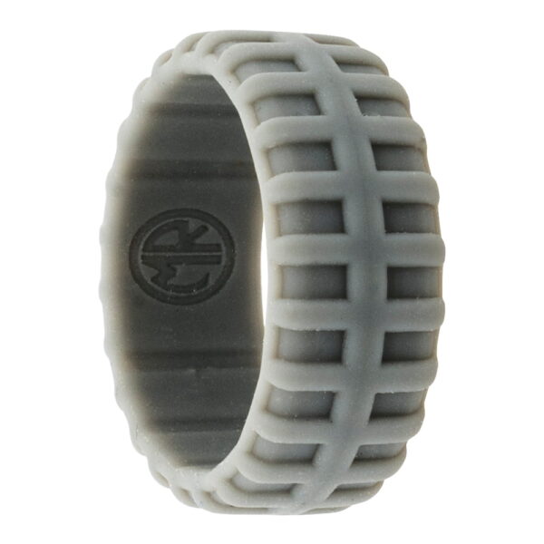 Tire Tread Grey Silicone Ring