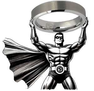 Superhero brushed ring